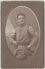 carte photo portrait 149 RIF avec insigne sur fourragère