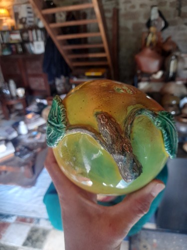 Tirelire pomme faience - tirelire, de