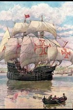  toile tableaux bateau navire caravelle   50x70 cm  