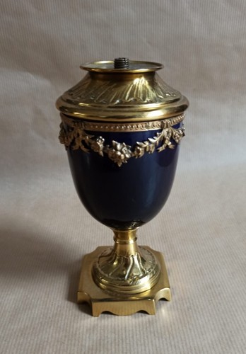 Pied lampe porcelaine bleu - lampe,