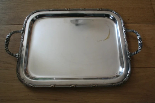Plateau argent poinçonné - en,