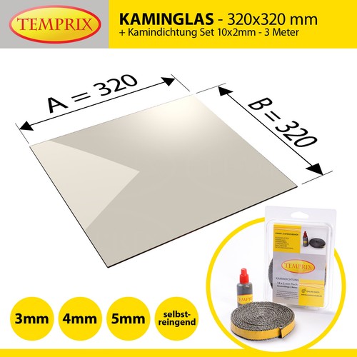 Temprix cheminée verre de - &,