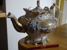 PORCELAINE DE PARIS ANCIENNE GROSSE  THEIERE  19 EME NAPOLEON III