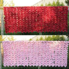 100cm Artificiel Haie Jardin Fleur Clôture Rouleau Intimité Écran Mural De Décor