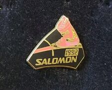 RARE PIN'S PINS SALOMON SIGNED ARTHUS BERTRAND JO ALBERTVILLE SKI SHOE 