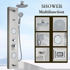 Ensemble de panneaux colonne de douche hydromassage acier inoxydable cascade ...