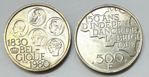 Lot pièces 500 francs 1980 - pièces,