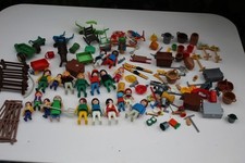Playmobil farm characters fence barrier chair bicycle basket