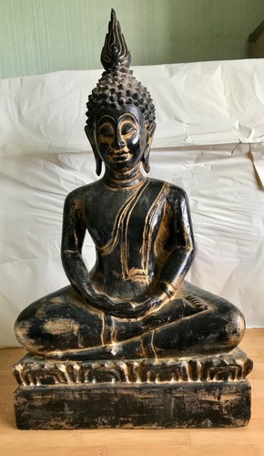 Bouddha thaï bois massif - thaÏ, en