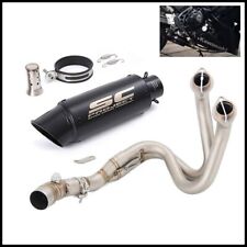 For Kawasaki Ninja 650 Z650 2012-2023 Full System Exhaust Black Tips Header Pipe