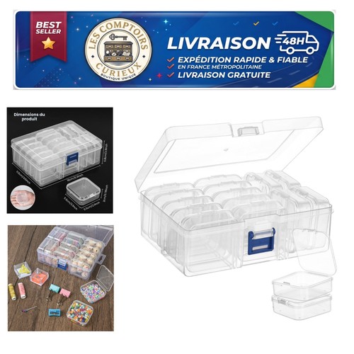 Boîte rangement plastique - , 15