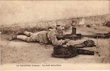 Old postcard La Courtine Le fusil mitrailleur FRANCE (1050450)