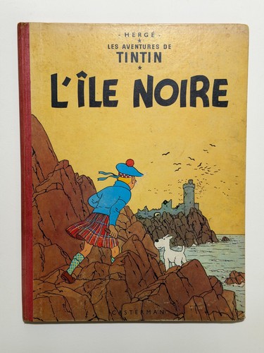 Vintage tintin île - l'Île, noire
