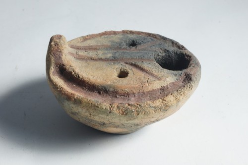 Lampe huile terre - terre, cuite