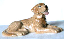 KLIMA Miniature en porcelaine - LE CHIEN GOLDEN RETRIEVER