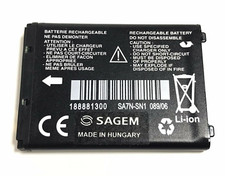 Lithium Ion Replacement Battery for Sagem SA7N-SN1, 713 mAh, Black
