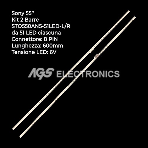 Kit barres bandes 51 led - 2, tv