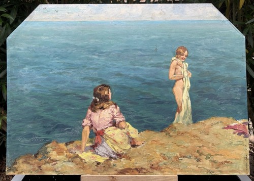 Tableau peinture huile giulio - tableau,