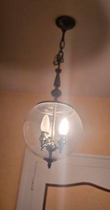 Lustre boule verre - lustre,