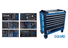 Servante d'Atelier SQUAD XL Modèle D+ - 7 Tiroirs avec Composition de 385 Outils