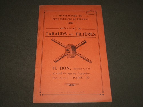 1922 bon tarauds et - h., bon.