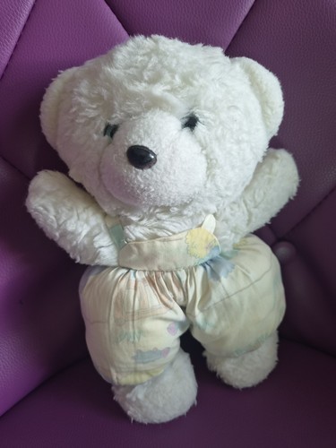 Doudou peluche ours blanc - doudou,