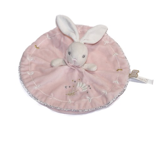 Doudou plat rond - lapin, lapinou