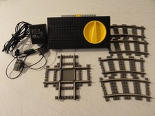 Lego train 9v alimentation 4548 1 croisement 4 rails courbes métal