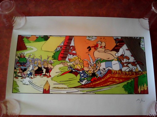 Sérigraphie astérix chez - astérix,