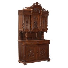 Buffet Ancien Style Néo-Renaissance Chêne Massif XIXe Siècle Original