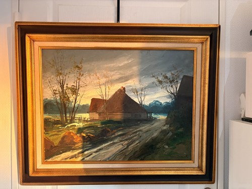 Tableau peinture huile toile - peinture,