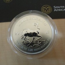 South Africa Krugerrand 2017 50 years silver 99.9% 1 oz silver coin+CoA (argent)