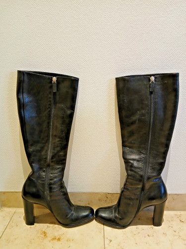 Bottes gucci femme cuir - femme, noir