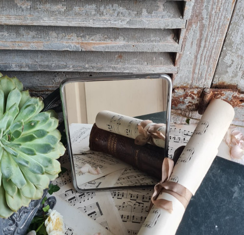 Ancien petit miroir - de, barbier
