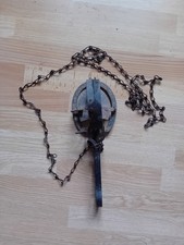 Ancien Piege En Acier A Mâchoires  Art Populaire 