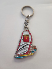 Windsurfing Keychain Coat of Arms City AIX LES BAINS Keychain Vintage