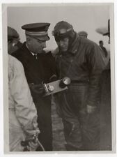 press photo c.1938 - Le pilote d'avion Maurice Arnoux barographe Aviation