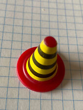 PLAYMOBIL RED SIGNAGE CONE YELLOW AND BLACK STICKER