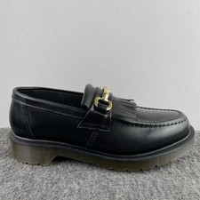 Dr. Martens Adrian Snaffle Smooth Leather Kiltie Black Loafers Women's Sz 6 NEW