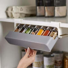 Porte épices coulissant sous étagère-Rangement à épices-Organisateur de cuisine