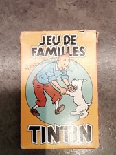 Antique Set of 7 Families Cards TINTIN HERGE CARTA MUNDI Vintage 1993