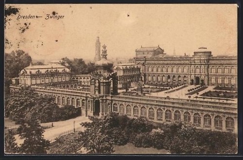 Carte postale dresde - carte, chenil