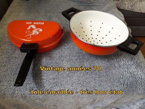 Vintage tôle émaillée - vintage, en