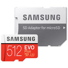 New Samsung EVO Plus 4K MicroSDXC 512GB Flash Memory Card U3 With Adapter a Lot