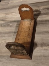 Ancien serre livre à glissière en marqueterie de laiton fleurs ciselées - 1900