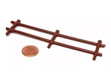 Playmobil Children's Miniature Farmhouse Zoo Brown Fence "Wooden" Section 6133