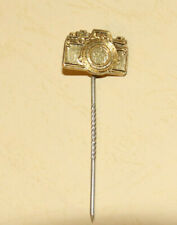 Vintage 1/2" x 3/4" Gold Tone Leica SLR Lapel Stick Pin NEW