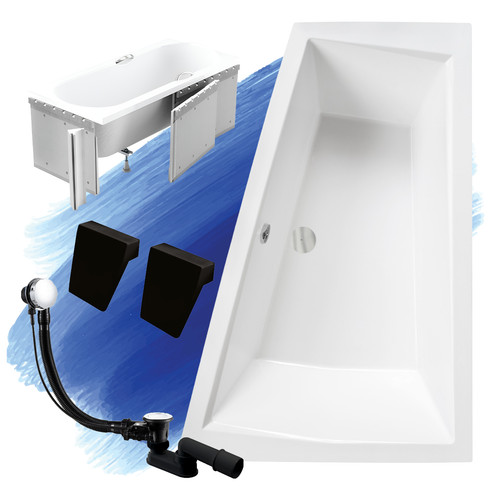 Baignoire bain angle - d'angle, 180x125