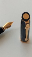 Rare Stylo Plume Caran d'Ache Equinoxe Marbled Fountain Pen Goldplated Trim 