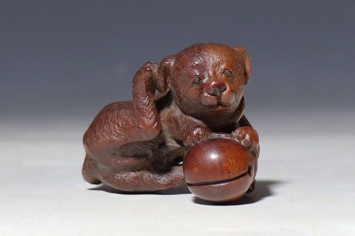 Ancien chien japonais netsuke - ancien,